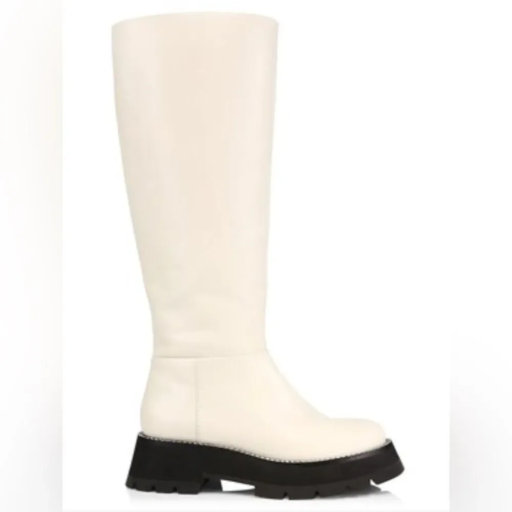 3.1 Phillip Lim Kate Tall Boots in White, New, Size 38.5